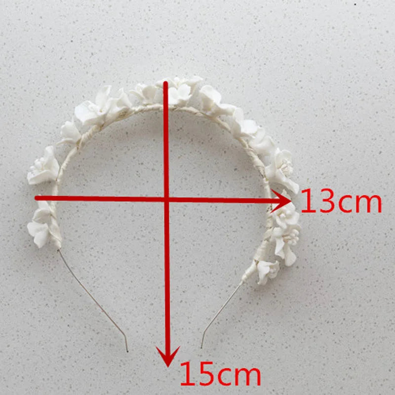 SLBRIDAL Handmade Ins Style Rhinestones Crystal Porcelain Flower Bridal Wedding Bracelet Bangle Bridesmaids Women Girls Jewelry