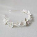SLBRIDAL Handmade Ins Style Rhinestones Crystal Porcelain Flower Bridal Wedding Bracelet Bangle Bridesmaids Women Girls Jewelry