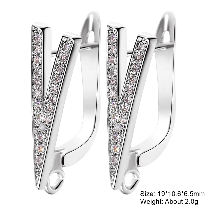 Juya DIY Women Fashion Dangle Earrings Making Material Handmade Fasteners EarWire Clasp Earring Hook Accessories Supplies