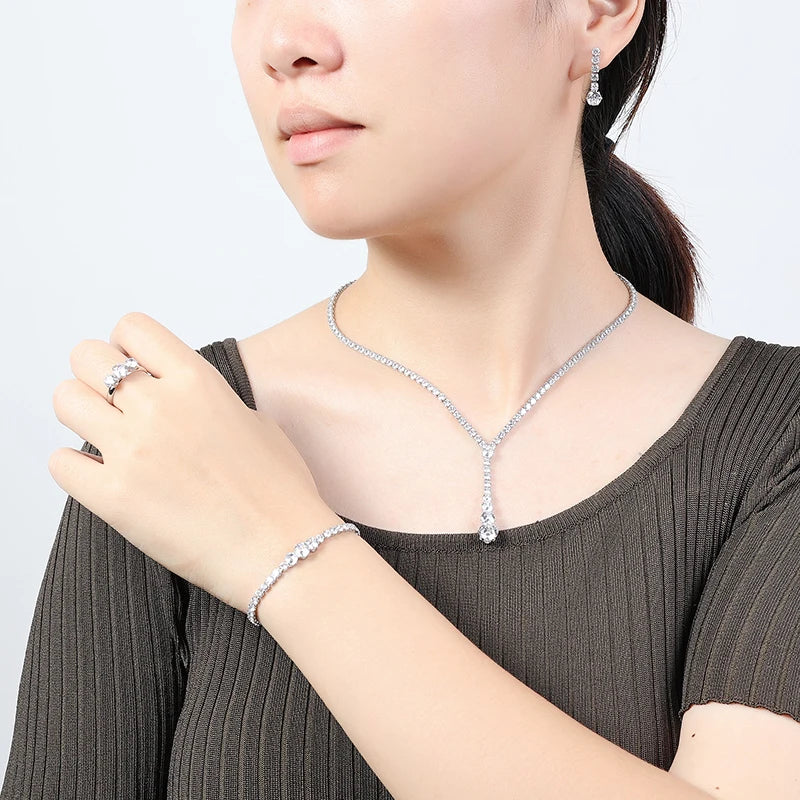 Tiaras and Crown HADIYANA Attractive And Impressive Women Wedding Bridal Jewellery Sets BN9095 Romantic Gifts Accessories