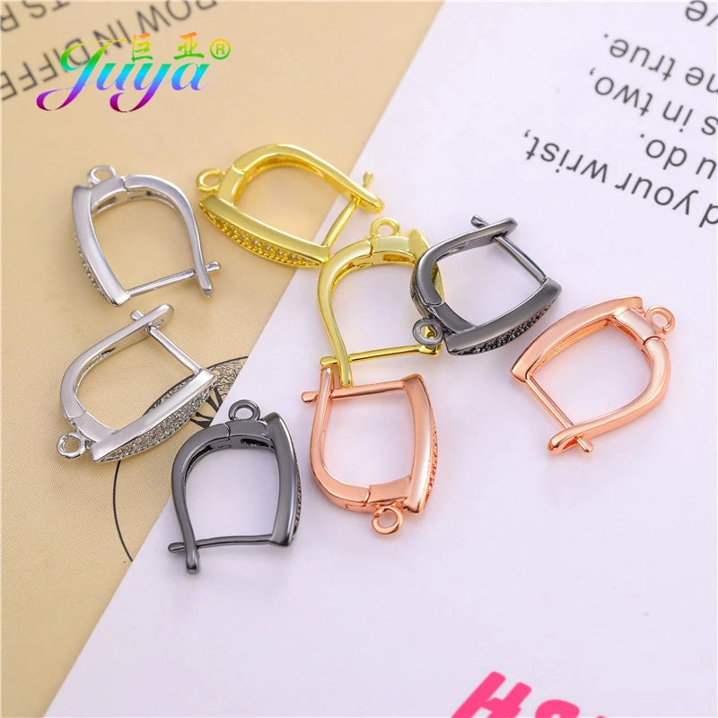 Juya DIY Women Fashion Dangle Earrings Making Material Handmade Fasteners EarWire Clasp Earring Hook Accessories Supplies