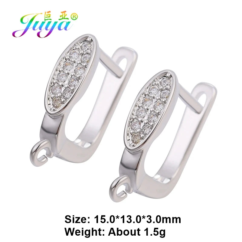 Juya DIY Women Fashion Dangle Earrings Making Material Handmade Fasteners EarWire Clasp Earring Hook Accessories Supplies