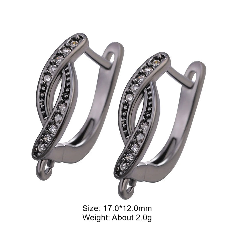 Juya DIY Women Fashion Dangle Earrings Making Material Handmade Fasteners EarWire Clasp Earring Hook Accessories Supplies