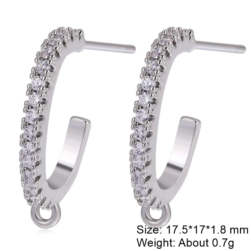 Juya DIY Women Fashion Dangle Earrings Making Material Handmade Fasteners EarWire Clasp Earring Hook Accessories Supplies