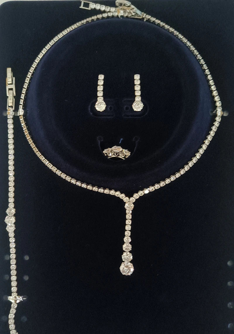 Tiaras and Crown HADIYANA Attractive And Impressive Women Wedding Bridal Jewellery Sets BN9095 Romantic Gifts Accessories