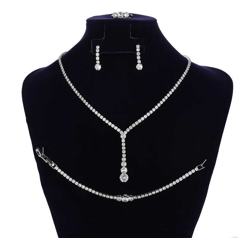 Tiaras and Crown HADIYANA Attractive And Impressive Women Wedding Bridal Jewellery Sets BN9095 Romantic Gifts Accessories