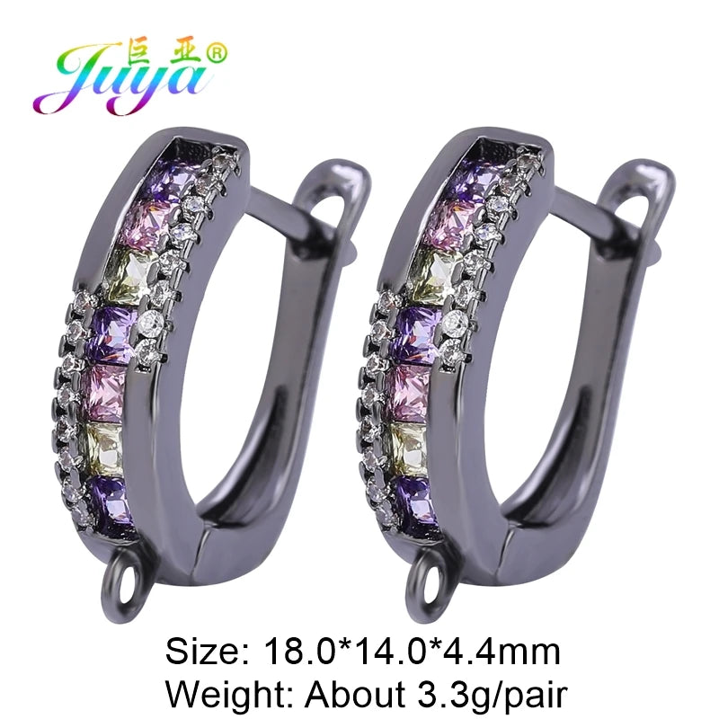 Juya DIY Women Fashion Dangle Earrings Making Material Handmade Fasteners EarWire Clasp Earring Hook Accessories Supplies