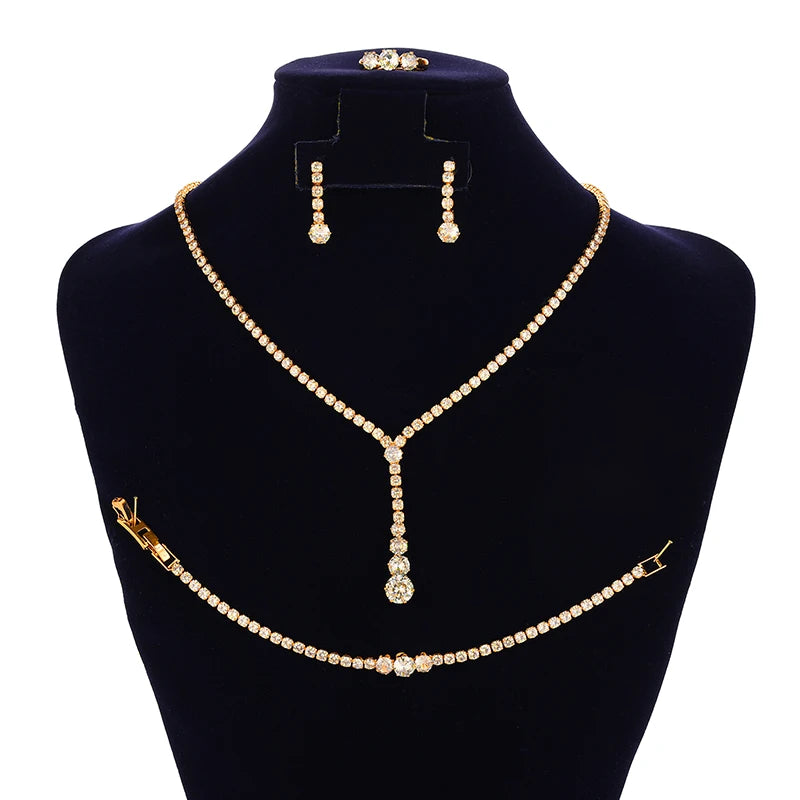 Tiaras and Crown HADIYANA Attractive And Impressive Women Wedding Bridal Jewellery Sets BN9095 Romantic Gifts Accessories