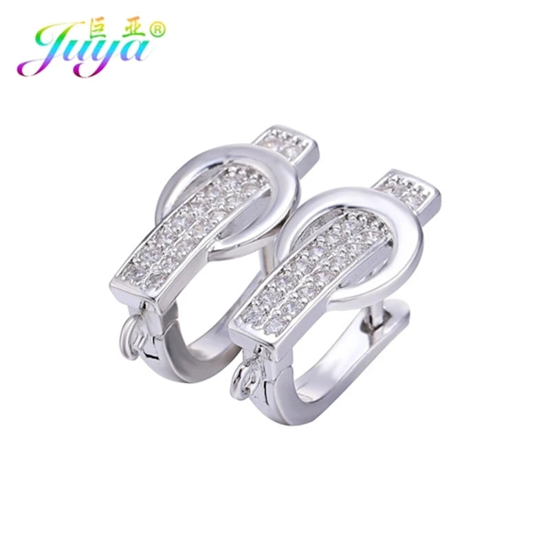 Juya DIY Women Fashion Dangle Earrings Making Material Handmade Fasteners EarWire Clasp Earring Hook Accessories Supplies