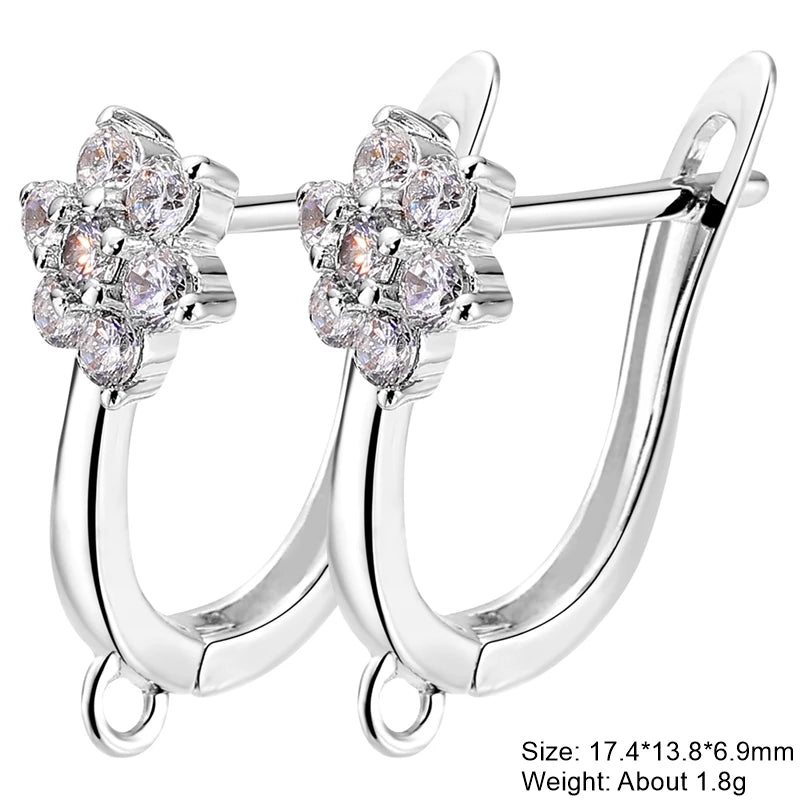 Juya DIY Women Fashion Dangle Earrings Making Material Handmade Fasteners EarWire Clasp Earring Hook Accessories Supplies