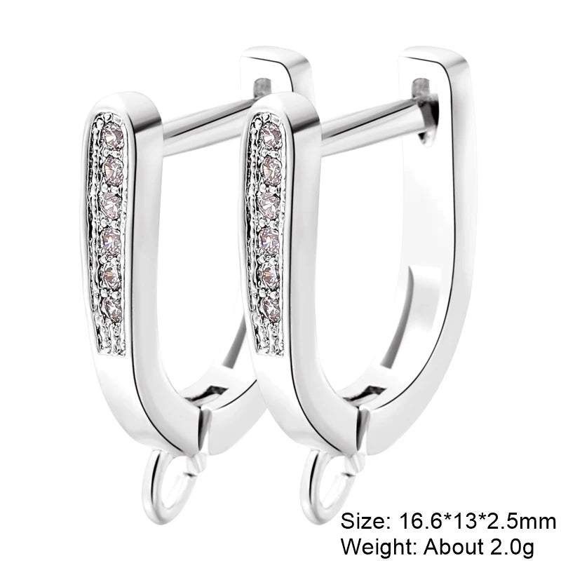 Juya DIY Women Fashion Dangle Earrings Making Material Handmade Fasteners EarWire Clasp Earring Hook Accessories Supplies