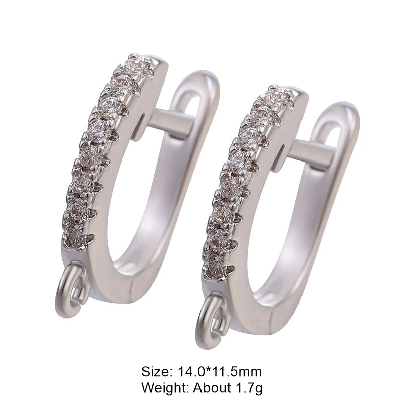 Juya DIY Women Fashion Dangle Earrings Making Material Handmade Fasteners EarWire Clasp Earring Hook Accessories Supplies