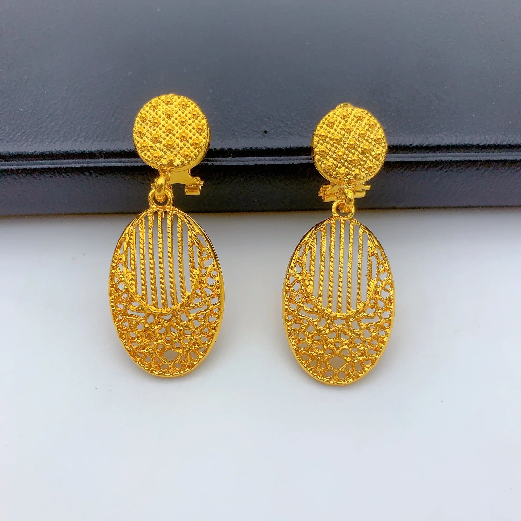 Dubai Bridal Gold Plated Necklace Earrings Jewelry Set For Women Brazilian Indian African Dubai Wedding Party Gift Jewellery