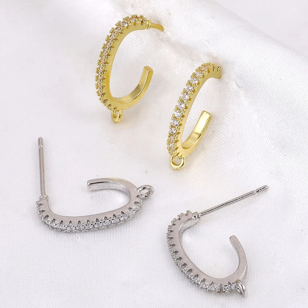 Juya DIY Women Fashion Dangle Earrings Making Material Handmade Fasteners EarWire Clasp Earring Hook Accessories Supplies