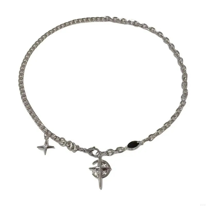 Fashionable Black Gemstones Star Necklace Ornament for Trendy Women Who Appreciate Distinctive Jewelry Statement Pieces