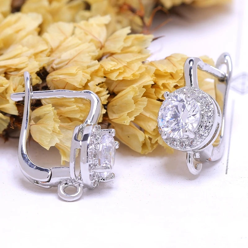 Juya DIY Women Fashion Dangle Earrings Making Material Handmade Fasteners EarWire Clasp Earring Hook Accessories Supplies