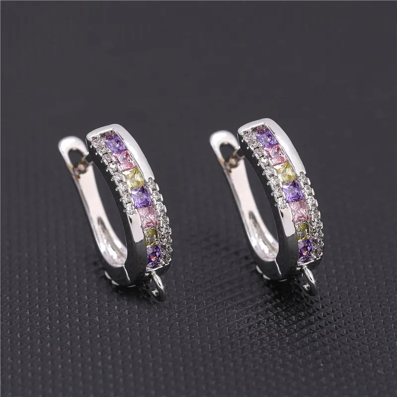 Juya DIY Women Fashion Dangle Earrings Making Material Handmade Fasteners EarWire Clasp Earring Hook Accessories Supplies