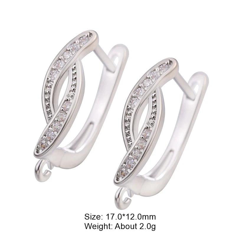 Juya DIY Women Fashion Dangle Earrings Making Material Handmade Fasteners EarWire Clasp Earring Hook Accessories Supplies