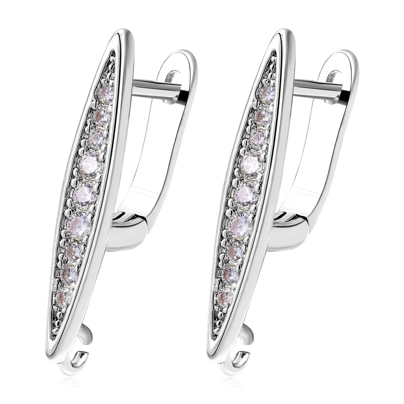 Juya DIY Women Fashion Dangle Earrings Making Material Handmade Fasteners EarWire Clasp Earring Hook Accessories Supplies