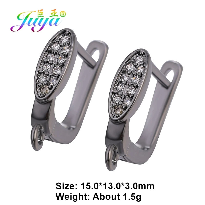Juya DIY Women Fashion Dangle Earrings Making Material Handmade Fasteners EarWire Clasp Earring Hook Accessories Supplies