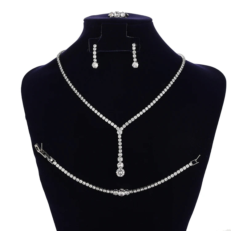Tiaras and Crown HADIYANA Attractive And Impressive Women Wedding Bridal Jewellery Sets BN9095 Romantic Gifts Accessories