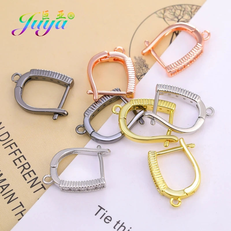 Juya DIY Women Fashion Dangle Earrings Making Material Handmade Fasteners EarWire Clasp Earring Hook Accessories Supplies