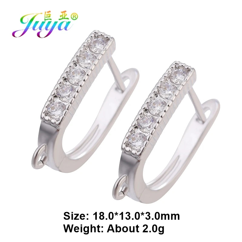 Juya DIY Women Fashion Dangle Earrings Making Material Handmade Fasteners EarWire Clasp Earring Hook Accessories Supplies