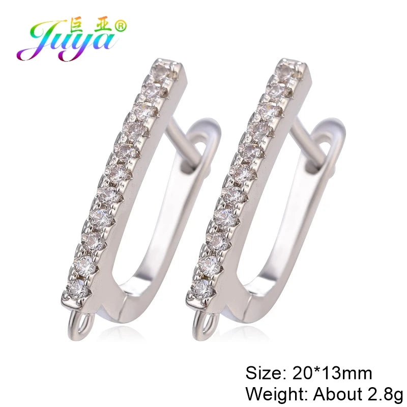 Juya DIY Women Fashion Dangle Earrings Making Material Handmade Fasteners EarWire Clasp Earring Hook Accessories Supplies