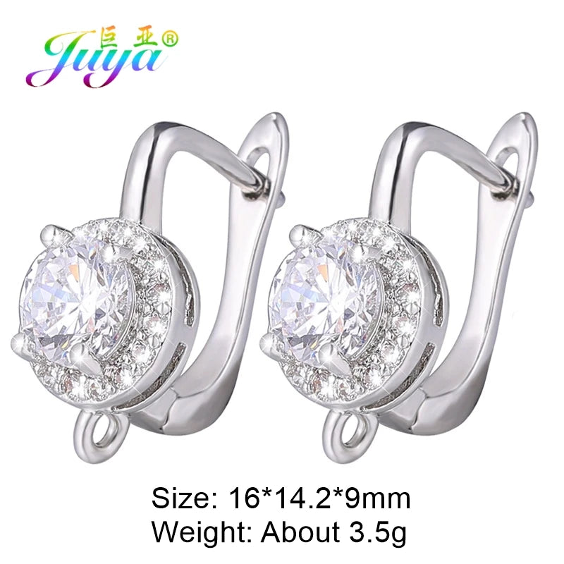 Juya DIY Women Fashion Dangle Earrings Making Material Handmade Fasteners EarWire Clasp Earring Hook Accessories Supplies