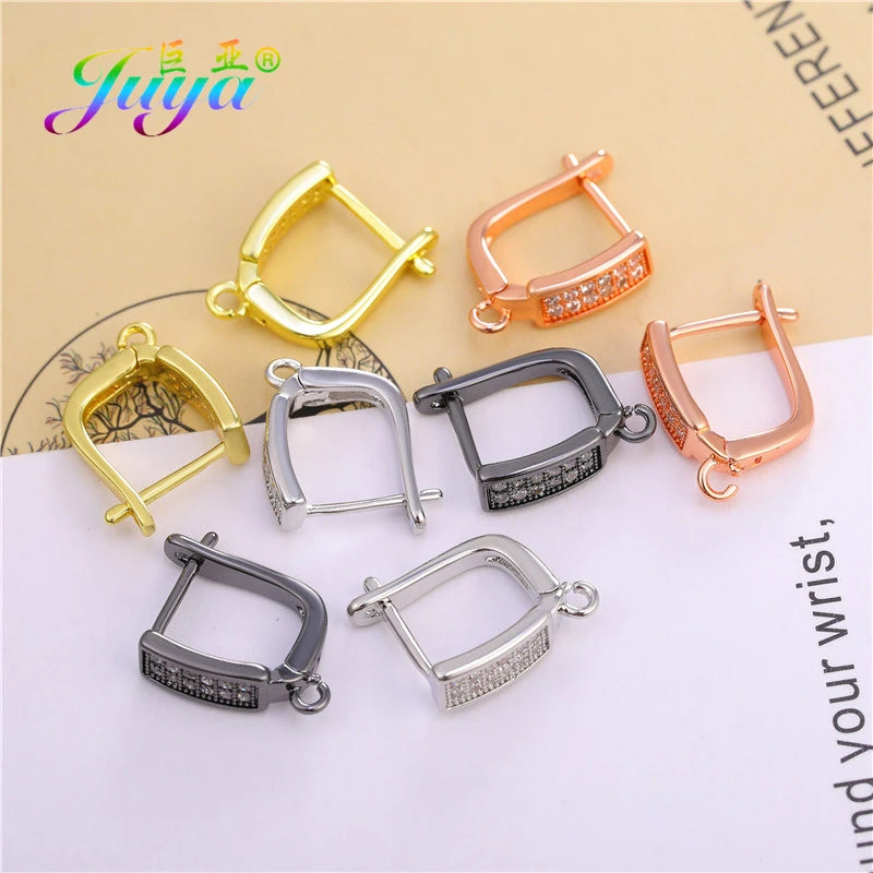Juya DIY Women Fashion Dangle Earrings Making Material Handmade Fasteners EarWire Clasp Earring Hook Accessories Supplies