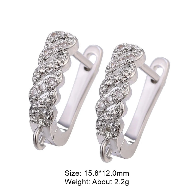Juya DIY Women Fashion Dangle Earrings Making Material Handmade Fasteners EarWire Clasp Earring Hook Accessories Supplies