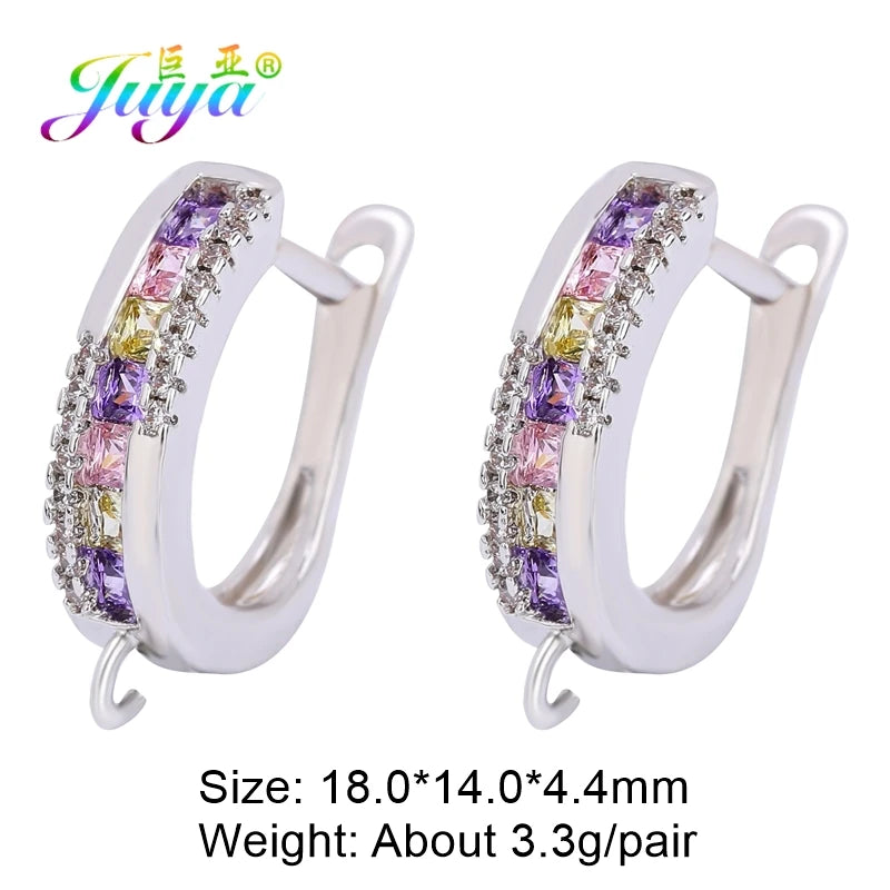 Juya DIY Women Fashion Dangle Earrings Making Material Handmade Fasteners EarWire Clasp Earring Hook Accessories Supplies
