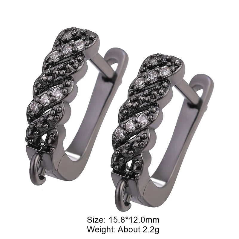 Juya DIY Women Fashion Dangle Earrings Making Material Handmade Fasteners EarWire Clasp Earring Hook Accessories Supplies