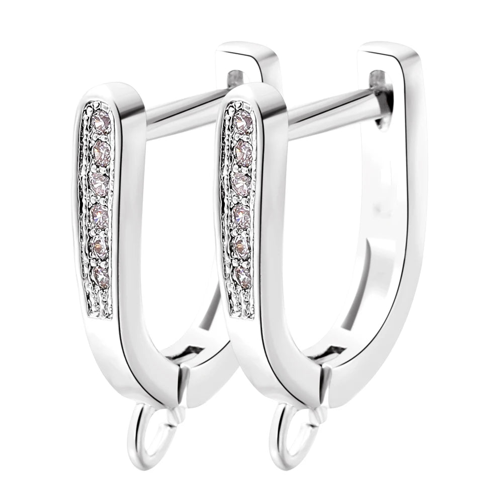 Juya DIY Women Fashion Dangle Earrings Making Material Handmade Fasteners EarWire Clasp Earring Hook Accessories Supplies