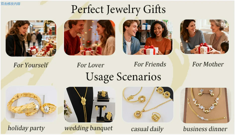 Dubai Gold Jewelry Set for Women Wedding Party Necklace Earrings Sets Indian Jewelry Set Free Shipping Bridal Costume Gifts
