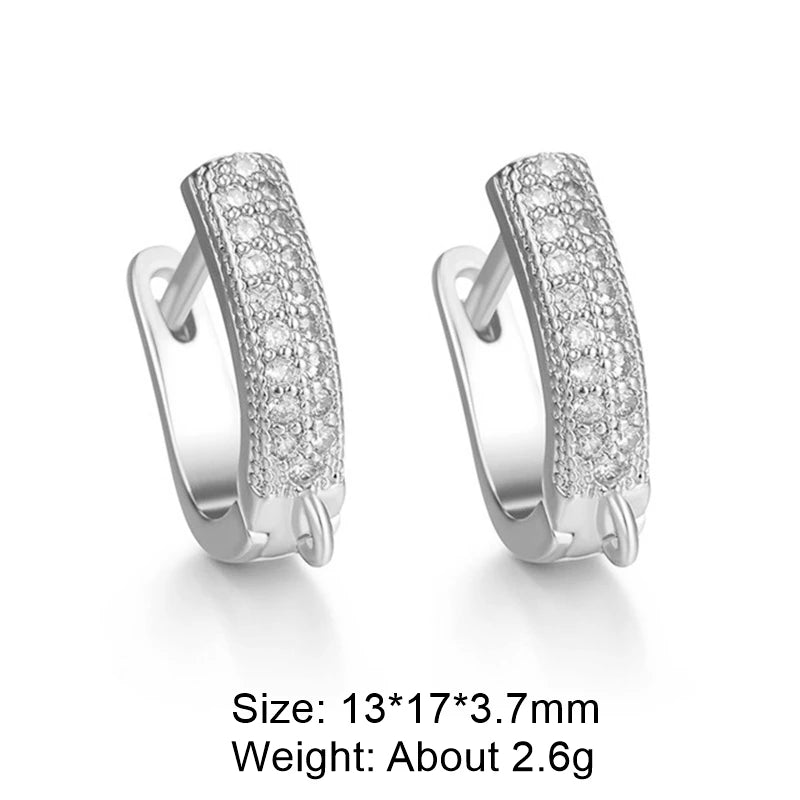 Juya DIY Women Fashion Dangle Earrings Making Material Handmade Fasteners EarWire Clasp Earring Hook Accessories Supplies