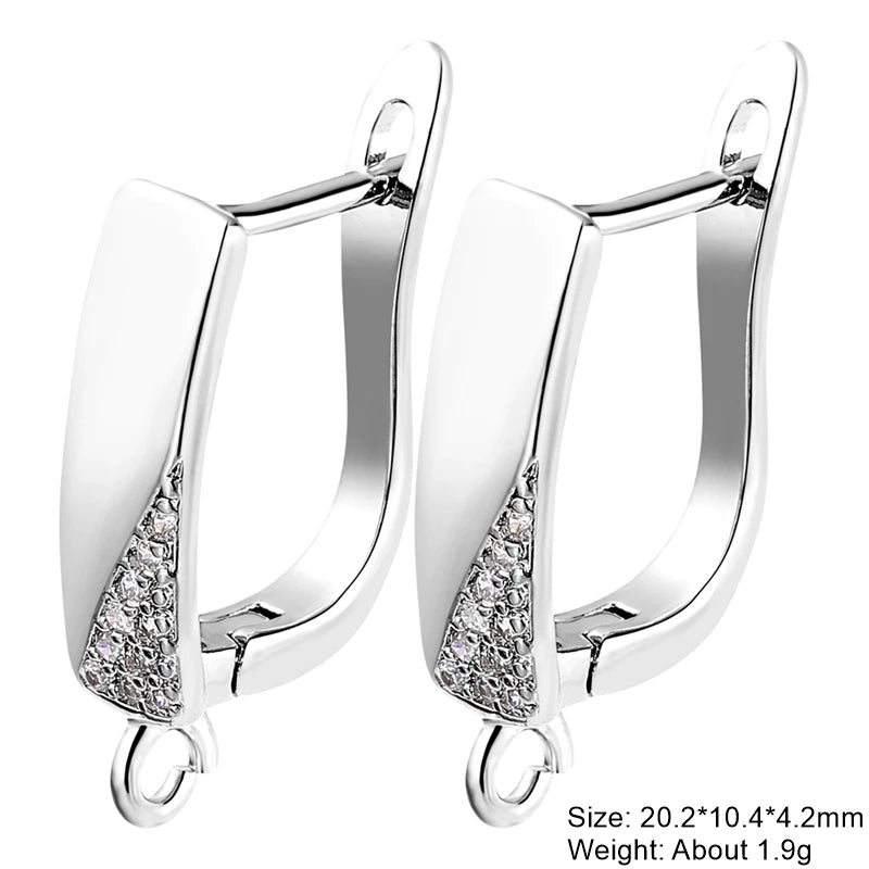 Juya DIY Women Fashion Dangle Earrings Making Material Handmade Fasteners EarWire Clasp Earring Hook Accessories Supplies