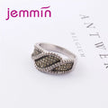 Statement Rings Luxury CZ 925 Sterling Silver Women Wedding Appointment Party Jewelry Best Lover Gift