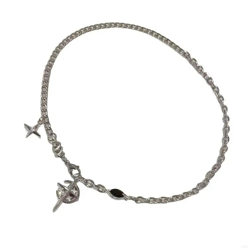Fashionable Black Gemstones Star Necklace Ornament for Trendy Women Who Appreciate Distinctive Jewelry Statement Pieces