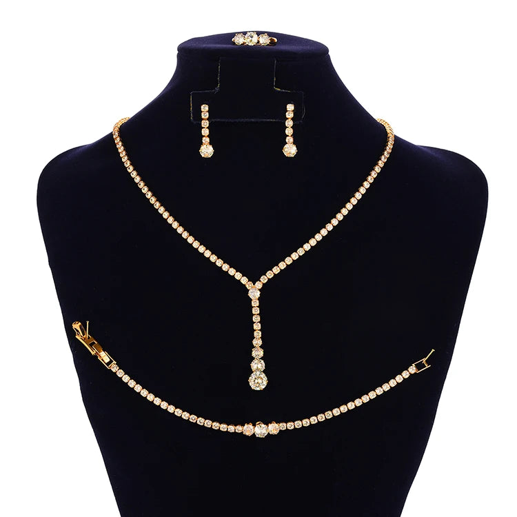 Tiaras and Crown HADIYANA Attractive And Impressive Women Wedding Bridal Jewellery Sets BN9095 Romantic Gifts Accessories