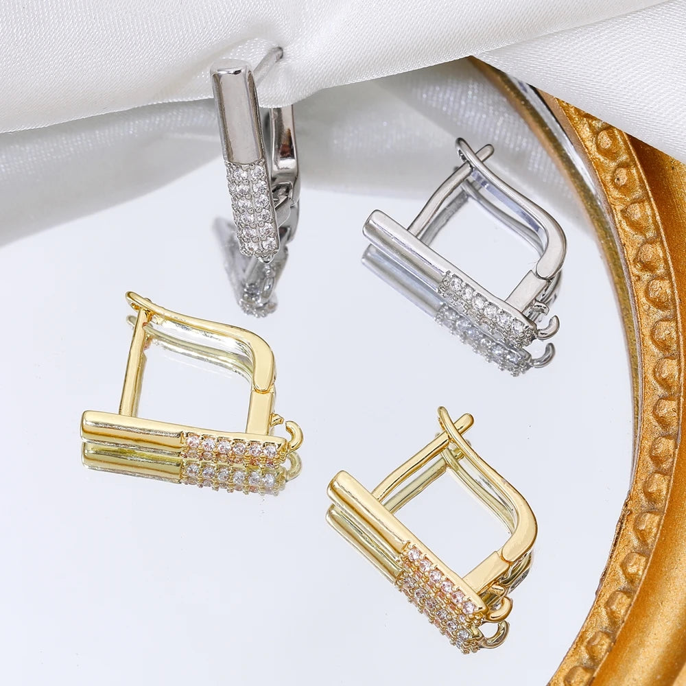 Juya DIY Women Fashion Dangle Earrings Making Material Handmade Fasteners EarWire Clasp Earring Hook Accessories Supplies