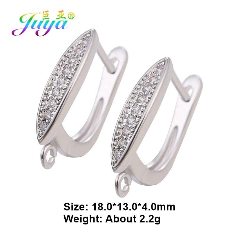 Juya DIY Women Fashion Dangle Earrings Making Material Handmade Fasteners EarWire Clasp Earring Hook Accessories Supplies