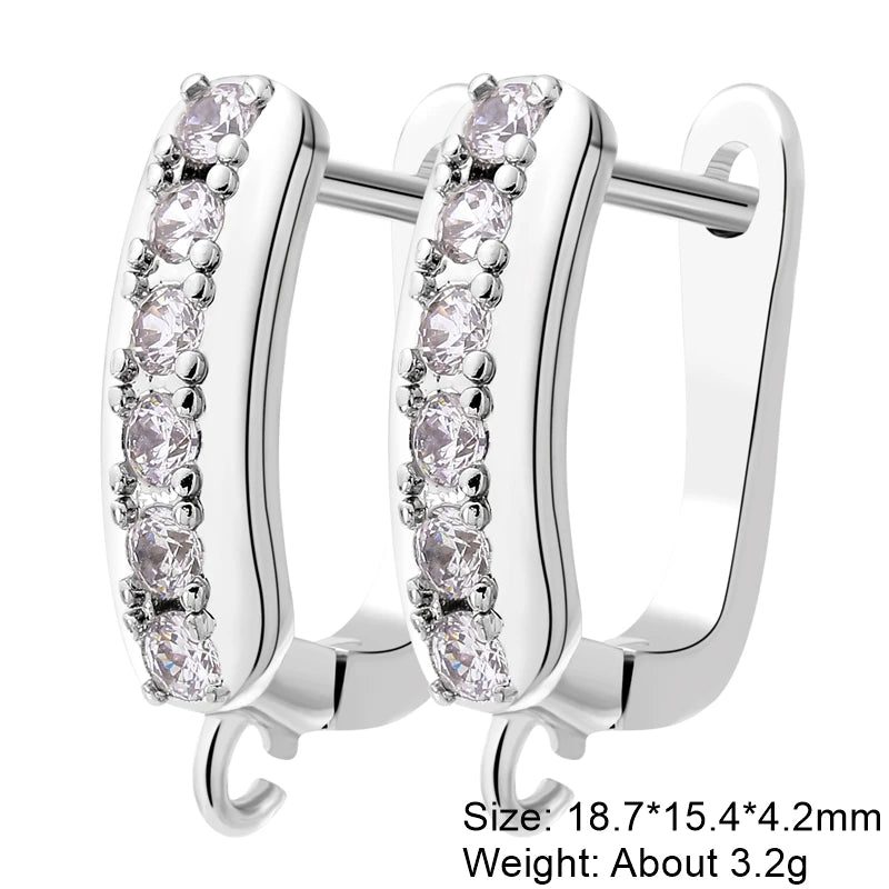 Juya DIY Women Fashion Dangle Earrings Making Material Handmade Fasteners EarWire Clasp Earring Hook Accessories Supplies