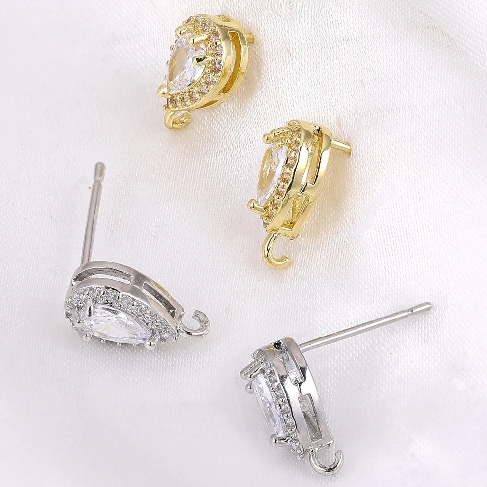 Juya DIY Women Fashion Dangle Earrings Making Material Handmade Fasteners EarWire Clasp Earring Hook Accessories Supplies