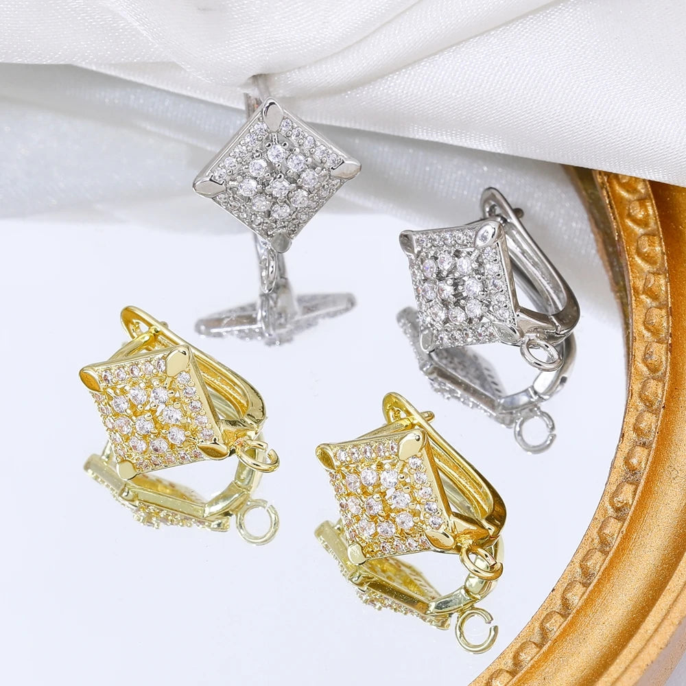 Juya DIY Women Fashion Dangle Earrings Making Material Handmade Fasteners EarWire Clasp Earring Hook Accessories Supplies