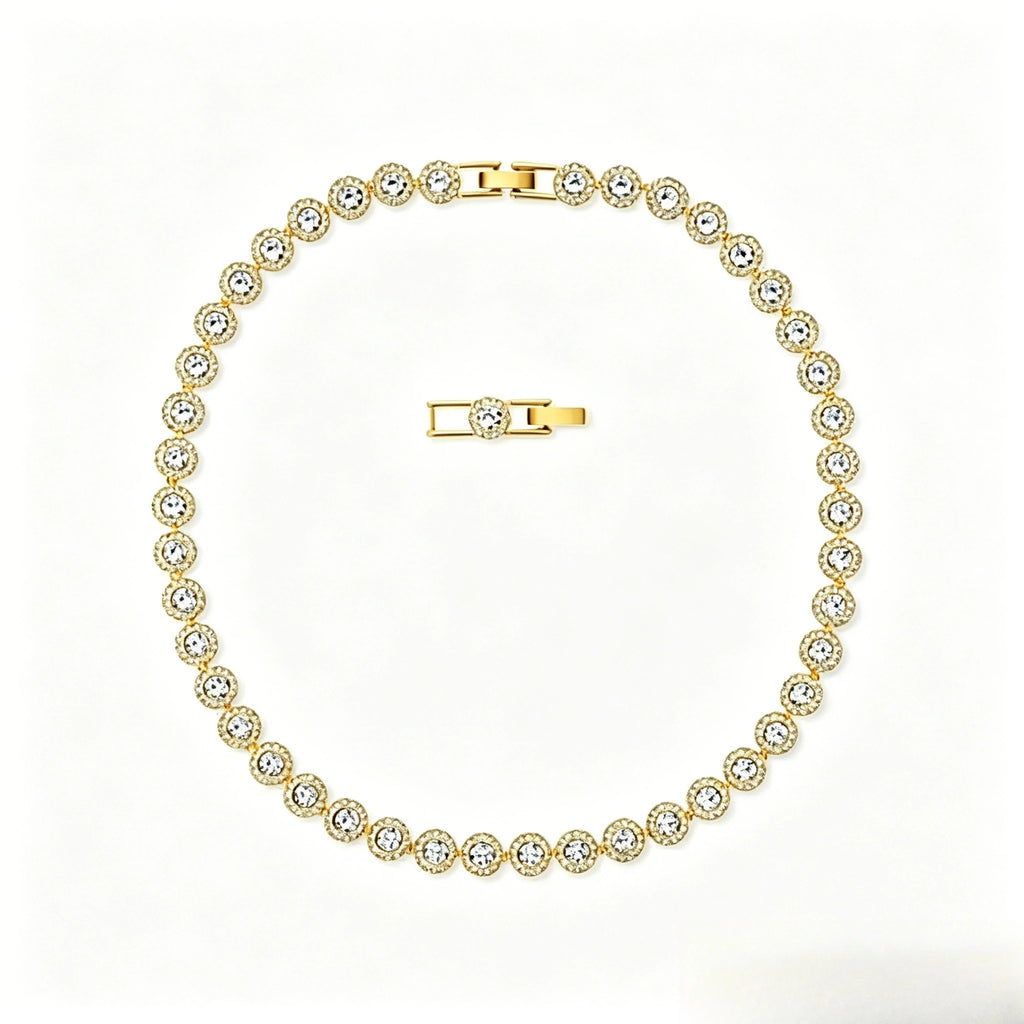 2026  Round Jewelry Set, Unique Earrings,Bracelet,Necklace, For Daily, Party, And Banquet Decor