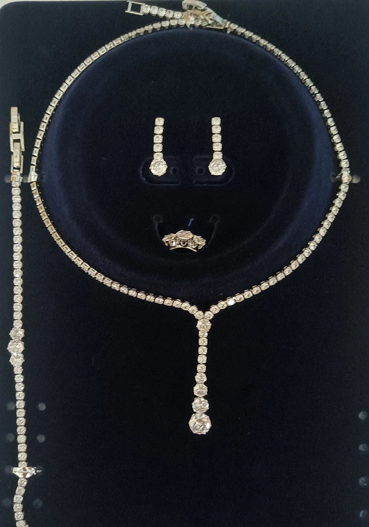 Tiaras and Crown HADIYANA Attractive And Impressive Women Wedding Bridal Jewellery Sets BN9095 Romantic Gifts Accessories