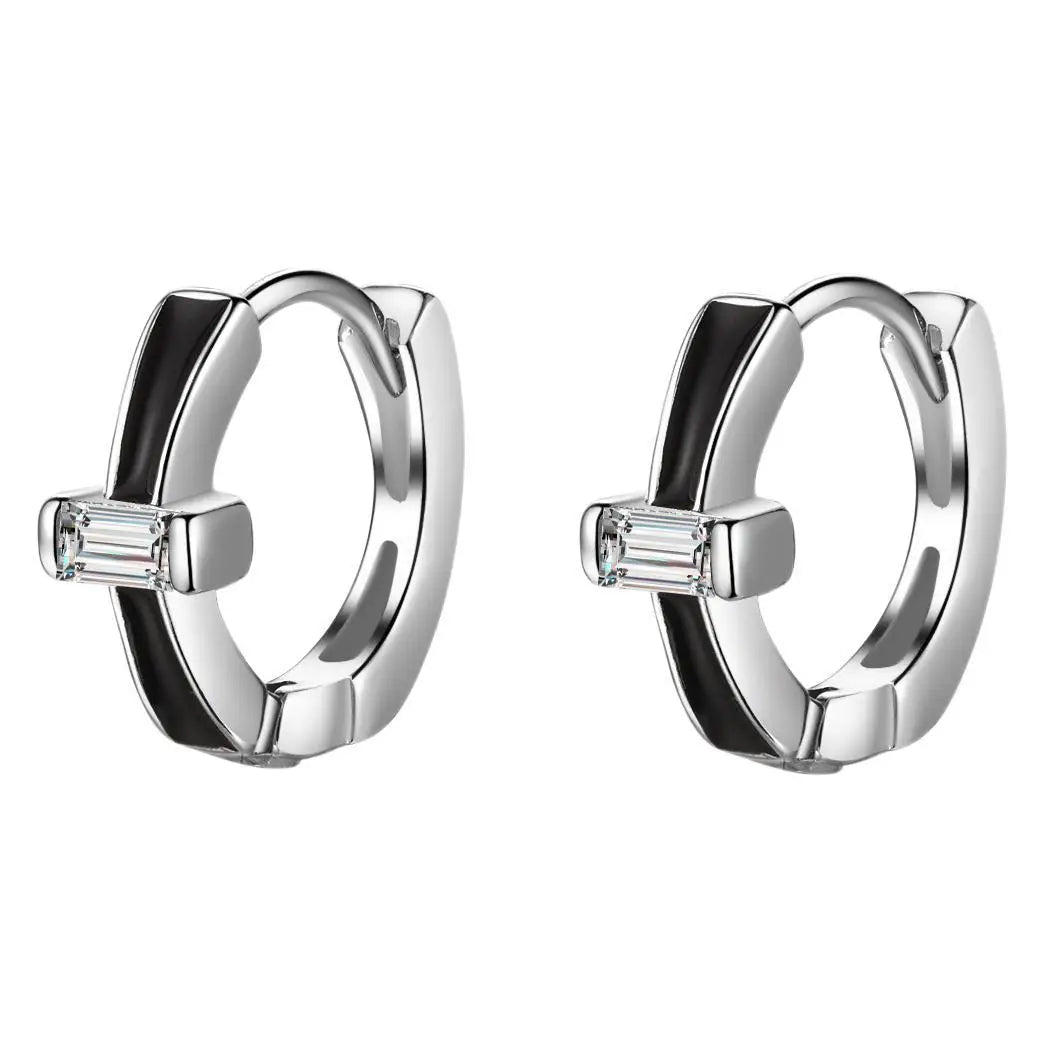 Fine Jewelry 925 Sterling Silver Earrings Inlaid With Zircon Crystal Flower Earrings Charm Jewelry For Women Gift Engagement